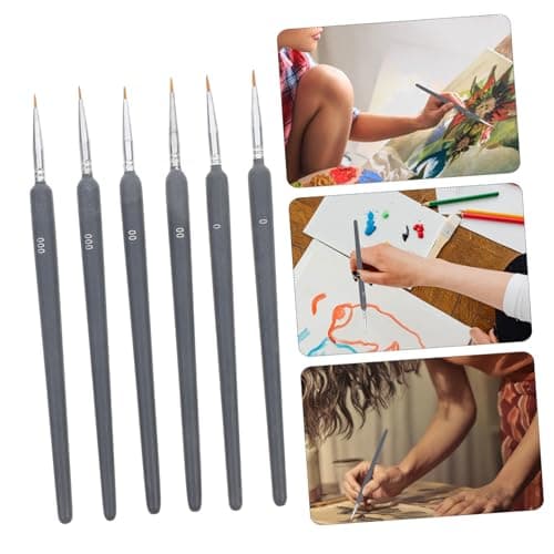 SEWACC 6 Pièces Water Brush Pens Set Pour Artistes et Étudiants - Durables et Confortables pour Dessin sur Toile Acryliq