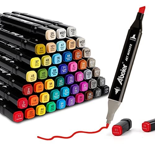 Feutre a alcool 168 couleurs marqueur permanent double pointe pouradultes dessin graffiti DIY art esquisse — 48 Couleurs