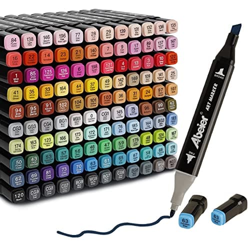 Feutre a alcool 168 couleurs marqueur permanent double pointe pouradultes dessin graffiti DIY art esquisse — 120 Couleurs