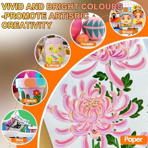 Gunsamg 240 Couleurs Acrylique Peinture pour le Rocker, Marqueur d'Acrylique Professionnel pour Artisanat et Découpage s