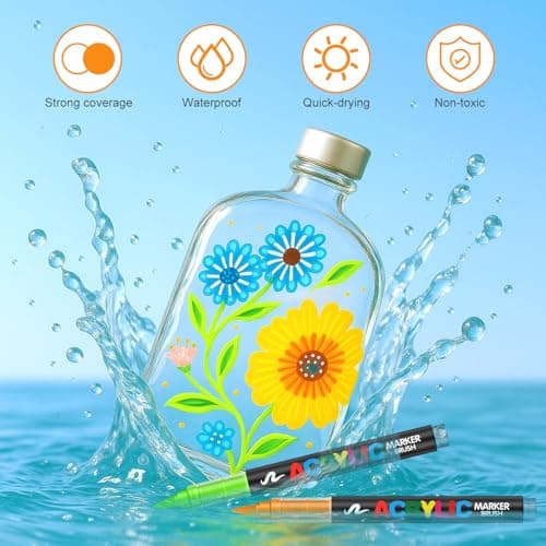 Marqueurs Efimeso 240 Couleurs Acryliques pour Artiste en Sculpeur, Peintres et Amateurs, Survient avec Sac pour Transpo