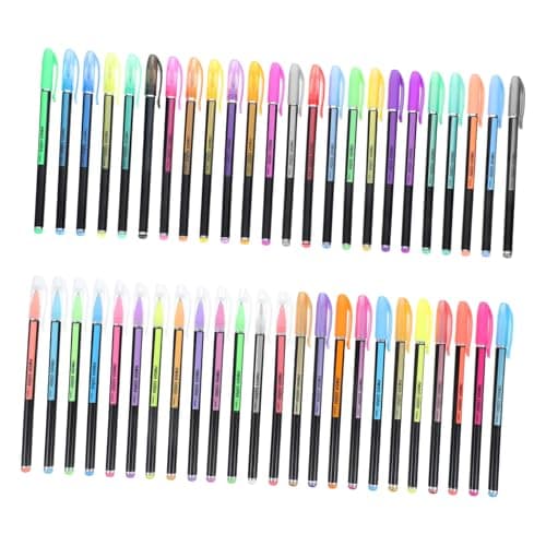 Holibanna Ensemble De 48 Stylos Gel À Paillettes Pointes Néon Laiteuses Marqueurs De Coloriage Pour Adultes Femmes Homme
