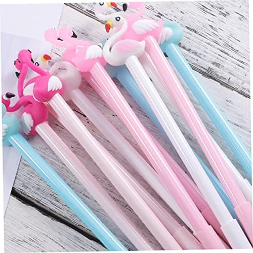 NUOBESTY Stylo à Encre Gel Rose pour Étudiants et Bureau | Design Cartoon Noir-Rose-Bleu | 24pièces | Idéal pour l'école