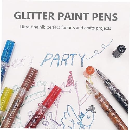 Operitacx Marqueurs à Paillettes Briller Pour Enfants Amusant à Base D'Eau Scintillante Couleurs Pailletées Gel Abdos