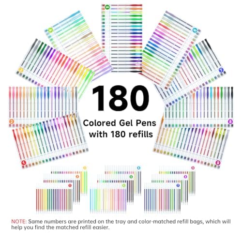 Marqueurs Shuttle Art Global Recycled Standard 360pcs 180 Couleurs + Recharges, Idéal pour Coloriage Adulte, Griffonnage