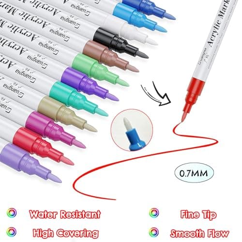 Stylos de peinture Baozun 24 Couleurs Acryliques Premium etanche pour peinture rupestre et artefacts civilized