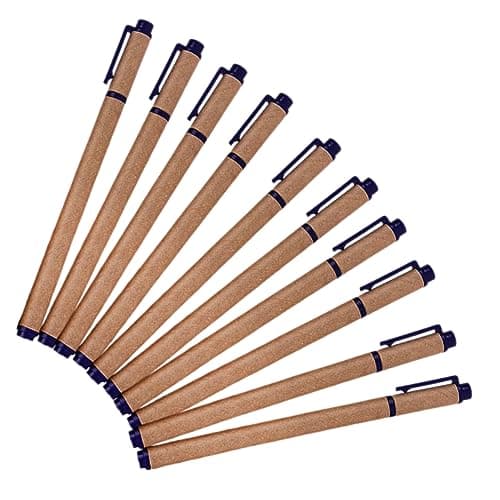 HOODANCOS Stylos à Gel Noire et Bleue 10 Pièces Pour Écriture et Fêtes Étudiants et Parents