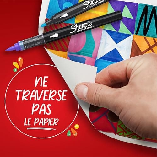 Sharpie ACRYLIC CREATIVE MARKER BRUSH TIP BLACK pour artistes à la recherche de précision en création artistique durante