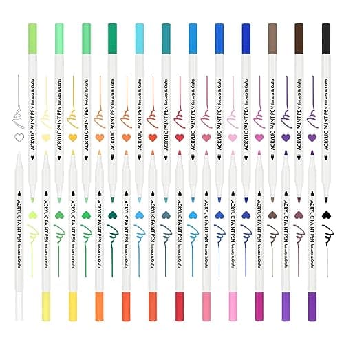 Stylos peinture acrylique TBC 24 couleurs pour artistes amoureux de la créativité, étanche et résistant à l'eau pour pie