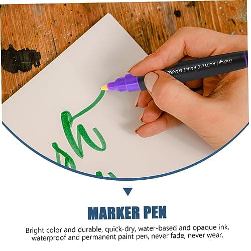 TOPPERFUN Marqueurs Acryliques Étanches Couleurs Multifonctionnels Pour Art Et Cartes De Vœux