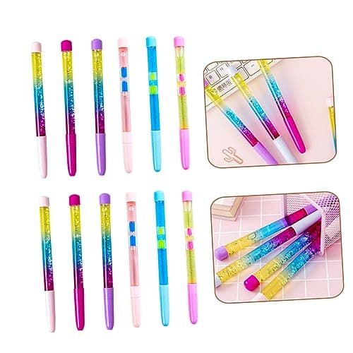 SEWACC Stylos Avec Paillettes Adorables Forme De De Fée Pour Étudiants Et Amateurs De Papeterie 12Pièces Étincelants