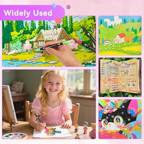 TrendGate Feutres Coloriage Adulte 192 Couleurs, Pour Enfants et Adults, Feutre Aquarelle Mandala Calligraphie, Livre In