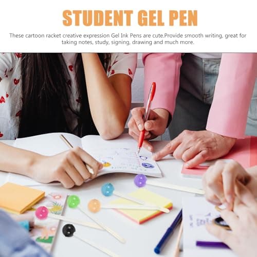 SEWACC 6 pièces Lot De Stylos Gel Pour Filles | Motif Dessin Animé | Étudiant | Qualité Supérieure | Lot Économique