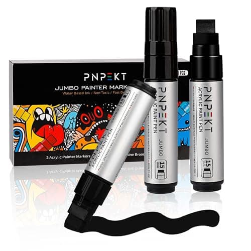 Marque Acrylic Paint Markers Colpart 36 Feutres à Double Pointe pour Peindre sur Roche, Bois et Toile - Materiaux Artist — noir