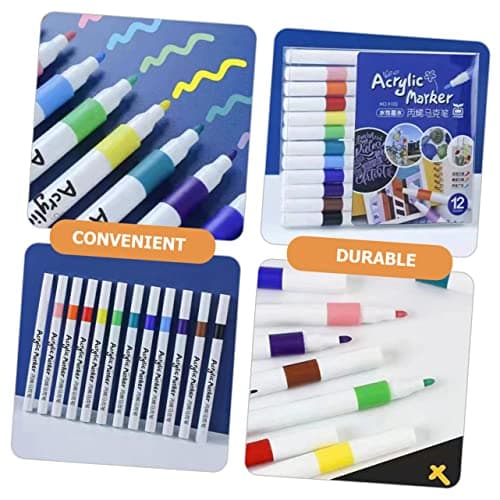 DIYEAH Couleuriffiques Lot de 12 Stylos à Colorier à Eau pour Enfants - Faciles à Utiliser - Designs Engagants - 12 Pièc