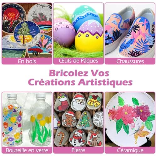 Marque VAKKI Stylos Acryliques Couleurs pour Adultes | Pierre, Calligraphie, Bois | Toile, Verre | 168 Couleurs Fluides