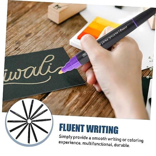 Stylos à peinture SEWACC portables pour la maison et le dessin - 12 piècesLot multifonctionnel adapté aux artistes amatr