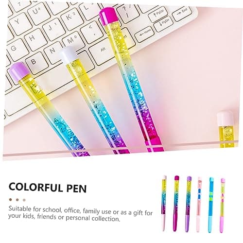 SEWACC Stylos Avec Paillettes Adorables Forme De De Fée Pour Étudiants Et Amateurs De Papeterie 12Pièces Étincelants