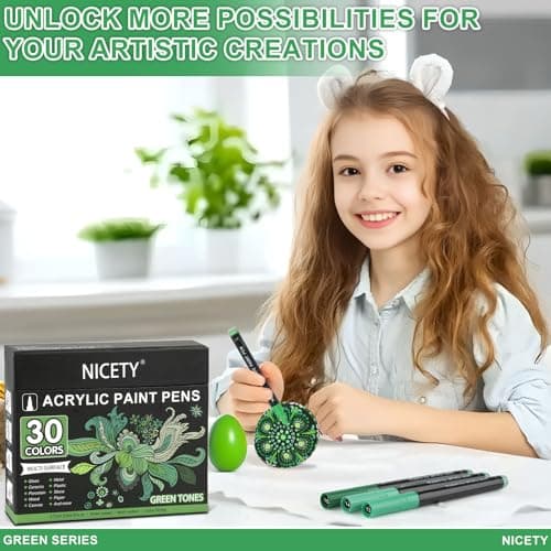Marqueur acrylique Nicety 0,7mm vert pour verre bois toilecérame Siege de peinture acrylique