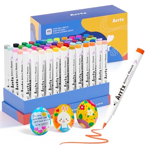Marqueurs Acryliques Arrtx 90 pour Artistes et Adultes - Peinture sur Roche, Bois, Toile - Loisirs Créatifs 90A — Couleur Régulière 60A