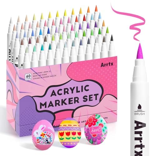 Marqueurs Acryliques Arrtx 90 pour Artistes et Adultes - Peinture sur Roche, Bois, Toile - Loisirs Créatifs 90A — Couleur Animée60B