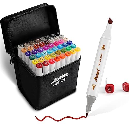 Feutre a alcool 168 couleurs marqueur permanent double pointe pouradultes dessin graffiti DIY art esquisse — 48 Brush