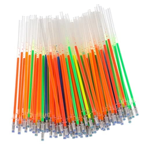 Housoutil 100 Pièces recharge de stylo gel pour étudiants coloré plastique