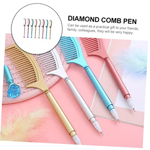 VILLCASE Lot de 3 Stylos de Signalisation Portables pour Étudiants | Stylos Amusants en Forme de Peigne | Stylo À Bille