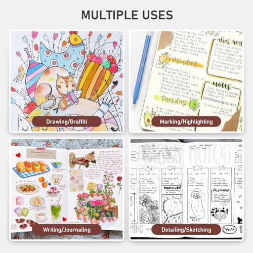 TrendGate - Stylos Gel Set 168 Pièces Pointe Fine 0,5 mm Couleurs 162 - Pour Adultes et Enfants - Coloriage Adultes Écri