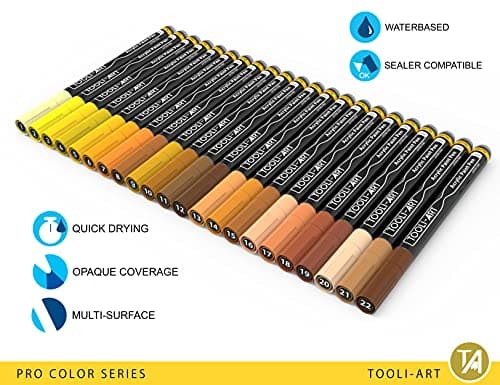 Marqueur acrylique Pro Color ensemble 22 pièces pointe 0,7 mm usage artistique et décoratif