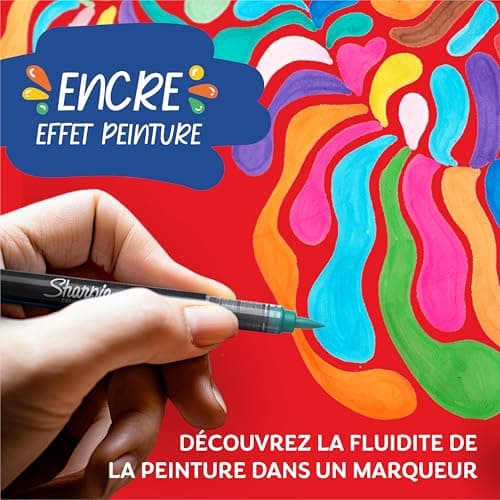 Sharpie ACRYLIC CREATIVE MARKER BRUSH TIP BLACK pour artistes à la recherche de précision en création artistique durante