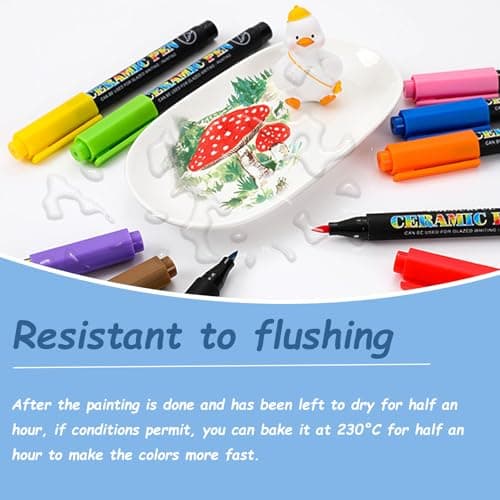 Snowtain 12 Couleurs Feutres Acryliques pour Peinture Resistant à l'Eau sur Diverses Surfaces Parfait pour Artistes Entr