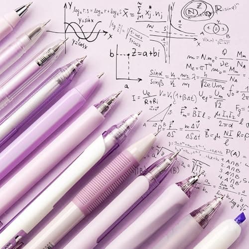 Four Candies Bleuet Crayon Set Neutral 11 Bons_feuillets et 1 Marcador, Pointe Fine Rétrogérez 0.5mm, Stylets Adhésifs M