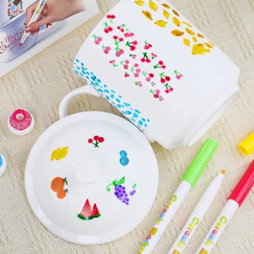Forhome Marqueur Peinture Acrylique Porcelaine + Marqueur Peinture Porcelaine Lavable Au Lave-Vaisselle + Marqueur Peint