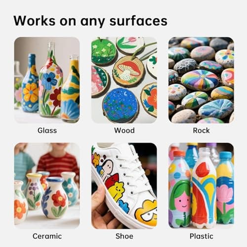 GC QUILL Marqueurs Acryliques à 48 Couleurs – Feutres Pinceau Adulte pour Artiste – DIY et Coloriage – GC-AM48