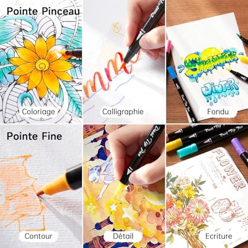 Marqueurs pastel Shuttle Art Lot de 56 stylos pour adultes Global Recycled Standard  
Feutres à double pointe Shuttle Ar