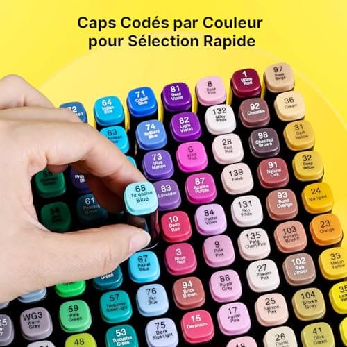 Tongfushop Feutres à Alcool Séchage Rapide pour Artistes et Adultes avec Sac Portable