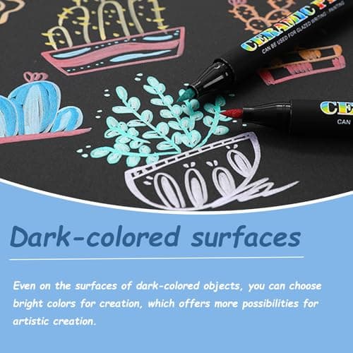 Snowtain 12 Couleurs Feutres Acryliques pour Peinture Resistant à l'Eau sur Diverses Surfaces Parfait pour Artistes Entr