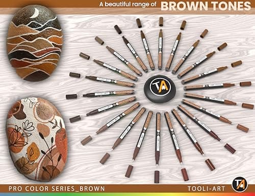 Marqueurs acryliques Marron Série Pro Pointe extra fine 0,7 mm pour múltiples surfaces - Sécurité et qualité - Lot de 22
