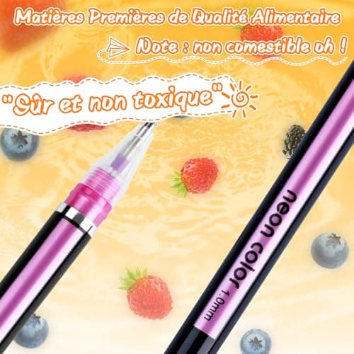 Joyoldelf 48 Stylo Gel Pailleté Métallique pour Enfants et Adultes - Paillettes Néon Pastel, Parfait Pour Peinture et Li