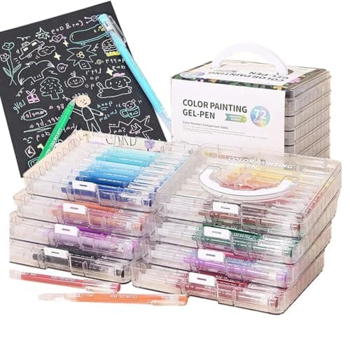 Marque Générique 45/72/99 Couleurs Gel Pen Set Facile À Utiliser Pour La Carte De Journal Portable Avec Boîte De Rangeme — 72 colors