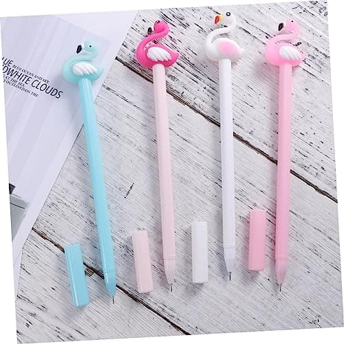 Operitacx Stylo à Encre Gel Flamboyant pour Étudiants - 24pièces - Forme de Flamant - Fournitures Scolaires Pratiques