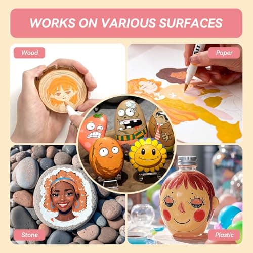 Marqueurs Acrylique Arrtx 30 Couleurs - Peinture Acrylique Eau-Based - Pour Artiste, Dessin et Craft - Verre et Bois Inc