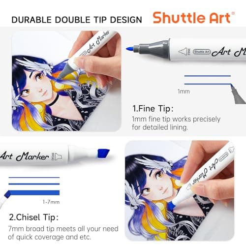 Shuttle Art 240 Feutres a Alcool Adultes Recycled Standard Coloriage Dessin