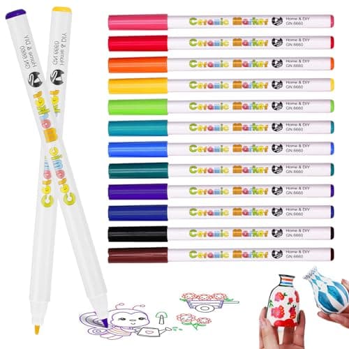 Forhome Marqueur Peinture Acrylique Porcelaine + Marqueur Peinture Porcelaine Lavable Au Lave-Vaisselle + Marqueur Peint