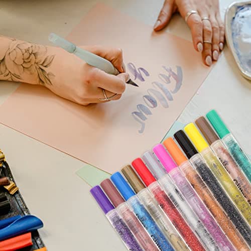 COHEALI Marqueurs À Gel Pailletés Multicolores Pour Art Et Bricolage Couleurs Éclatantes Convient Pour Artiste Entraînem