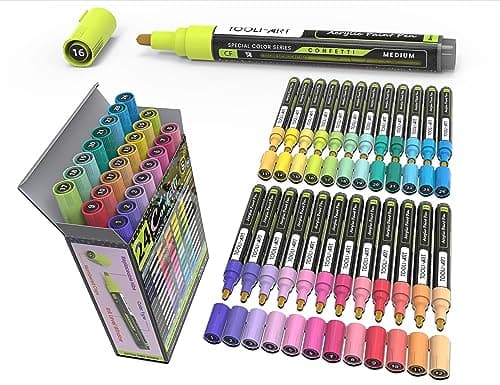 Marqueurs acrylique 3 mm non toxiques pour peinture Verre BoisMetalToilePoteriePlastique Projets bricolage Illustration