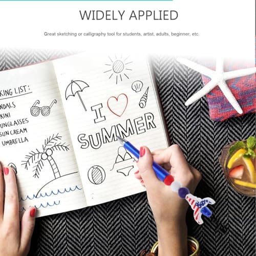 STOBOK Stylos à Gel Forme de Tête de Bœuf Motif Drapeau Américain pour Étudiants Writing Fluide et Résistance à l'Usure