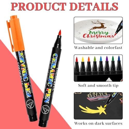 Marques Klerbesh Feutres Acryliques Couleurs pour Créations DIY et Décorations sur Pierre, Verre et Céramique (12)  
Mar
