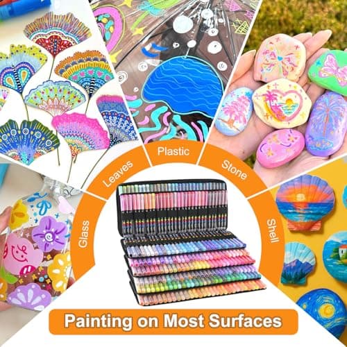 Marqueurs Efimeso 240 Couleurs Acryliques pour Artiste en Sculpeur, Peintres et Amateurs, Survient avec Sac pour Transpo